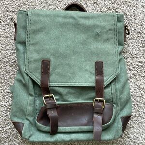Green Canvas Backpack